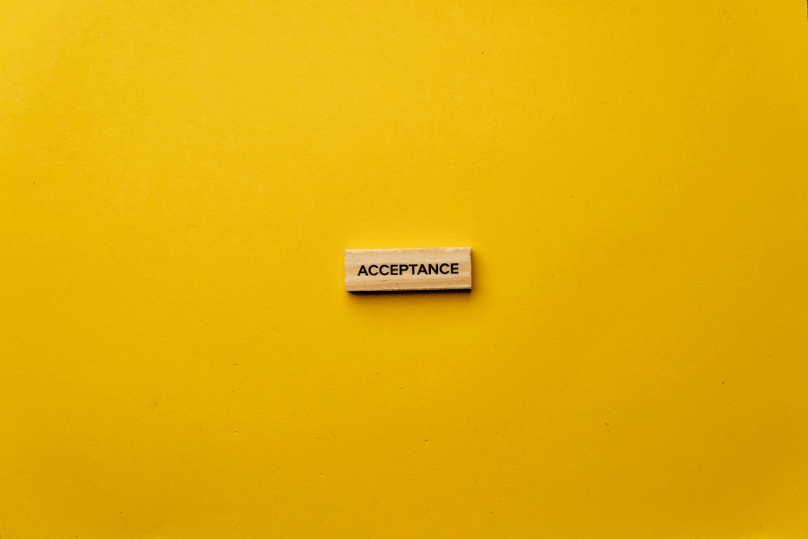 acceptance is our first step